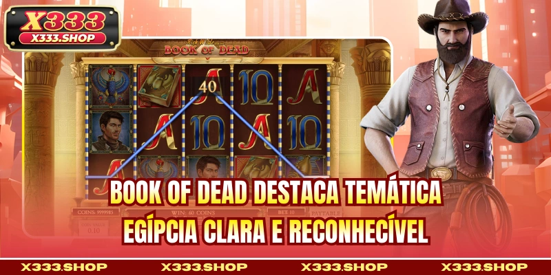 Book of Dead destaca temática egípcia clara e reconhecível
